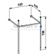 Kriauklės konsolė Kartell 810334/5, 535x440 mm, h = 790 mm, chromas