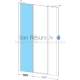 Roltechnik dušas siena TOWER LINE TBD brilliants + caurspīdīgs stikls 201x24