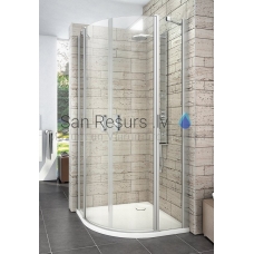 Roltechnik dušas kabīne-stūris LIMAYA LINE LYR4 brilliants + caurspīdīgs stikls 195x 90x 90