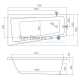 Roltechnik sānu panelis vannai EVA SIDE 550x540